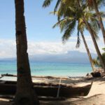 Boot am Strand auf den Philippinen