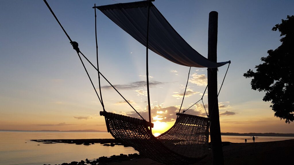 Entspannter Sonnenuntergang auf den Philippinen