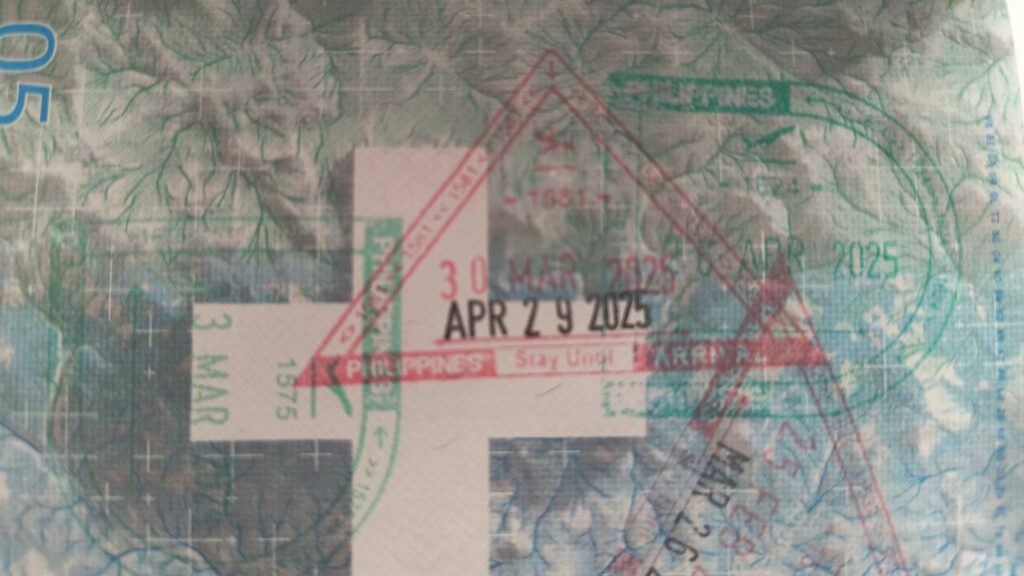 Einreisestempel für die Philippinen